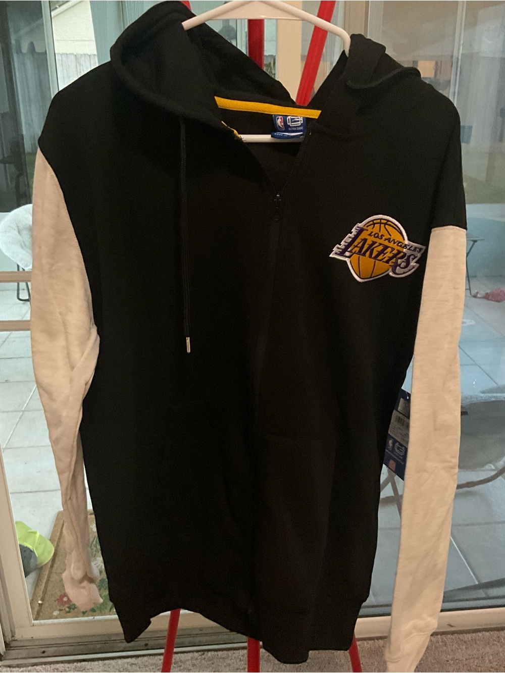 NFL Los Angeles Lakers Black & White Zip-Up Hoodie